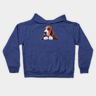 Basset Hound Puppy Dog Kids Hoodie